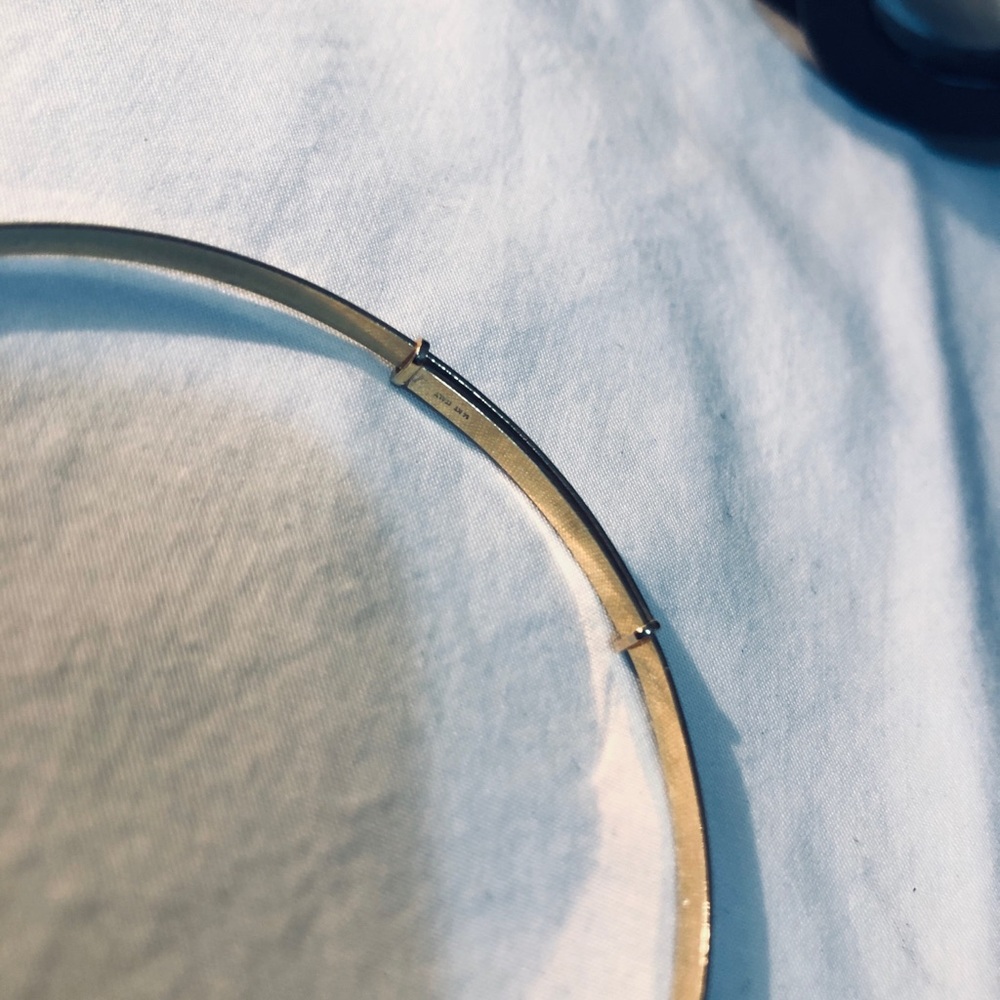 14k Gold Tone Women’s Hinge Bangle Bracelet - Picture 13 of 14